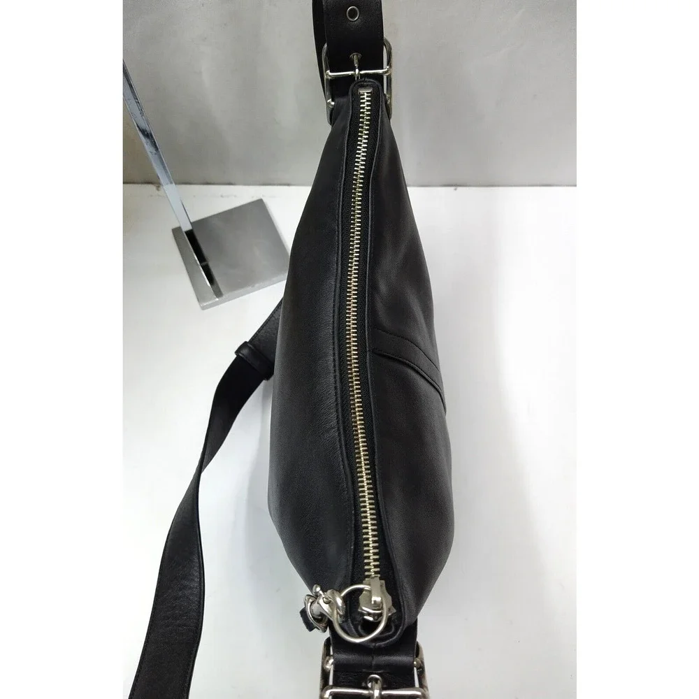 Coach Legacy Black Leather Zip Closure Convertible Crossbody Shoulder Bag - VTG